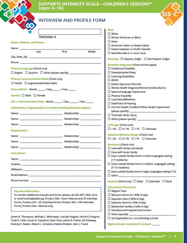 Spanish Sis C 10 Interview Forms